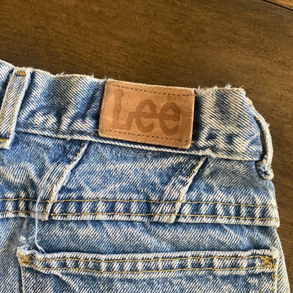 Vintage 90's Lee Denim Jeans Acid Wash Blue Made in USA High Rise Tapered Leg - Picture 7 of 9